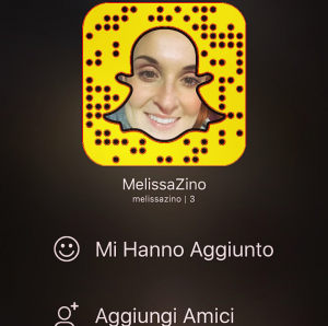 Aggiungetemi su Snapchat, mi trovate come @melissazino